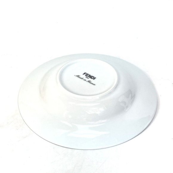 FENDI 7AC046 Porcelain Tableware Set of 2 Pairs Orlock plate 2 piece set Unused - Picture 2 of 5